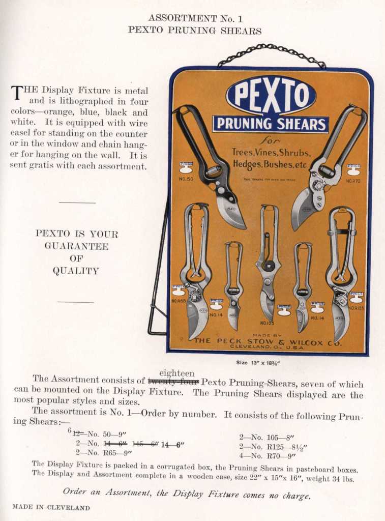 PEXTO Pruning Shears assortment display