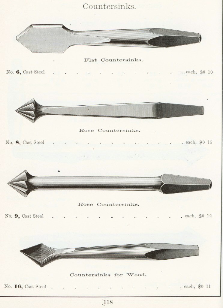 Sargent countersink from 1911 catalog 