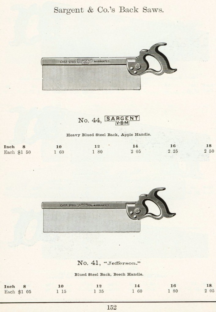 Sargent Back Saw