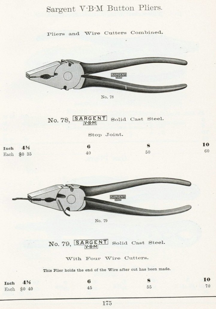 Sargent Button Pliers