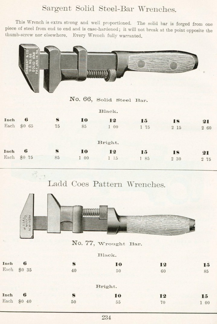 Sargent Solid Steel Bar Wrench