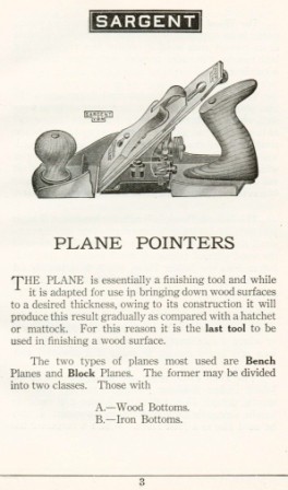 Sargent plane pointers
