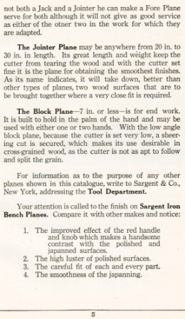 Sargent plane pointers jointer, block iron bench