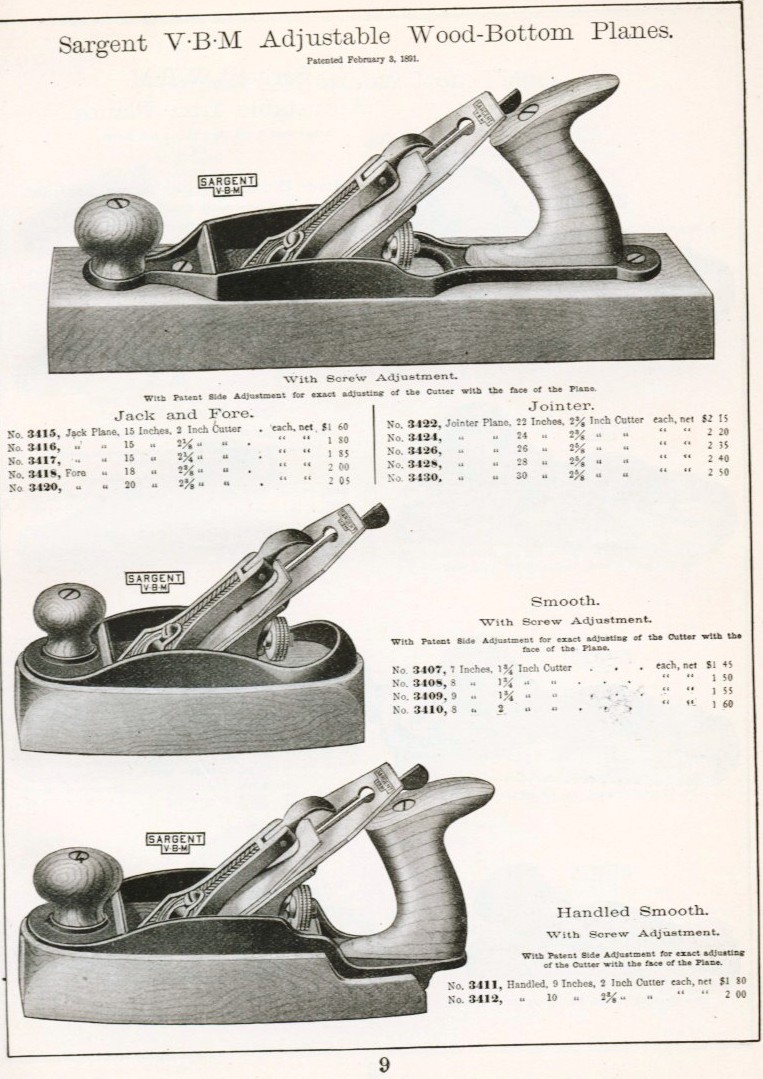 Sargent wood bottom planes