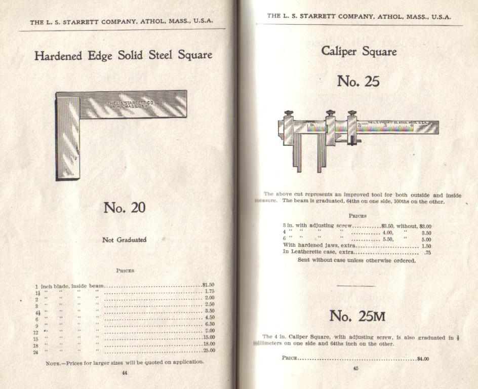 Starrett Hardened and Caliper Square
