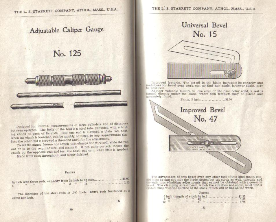 Starrett Universal Bevel # 15 and # 47