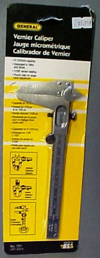 General 5" capacity vernier caliper
